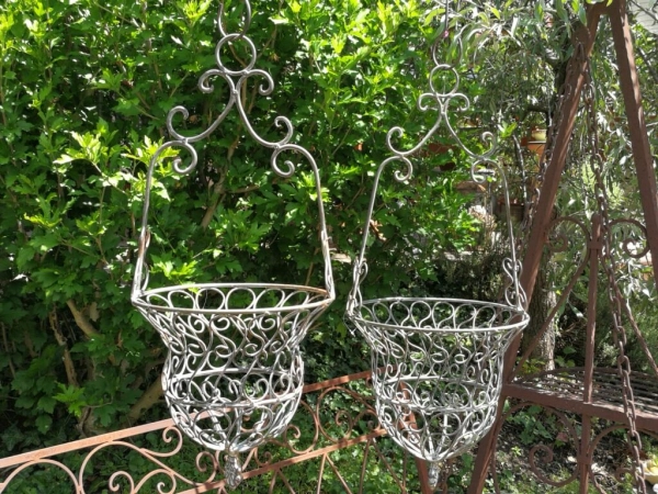 Shabby Chic Korb Silvana, grau-braun patiniert