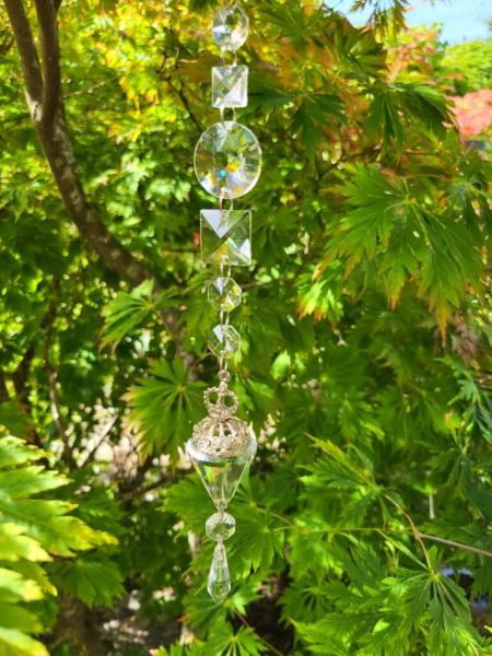 Kristall-Hänger Silex, mit Krönchen, Glas, groß