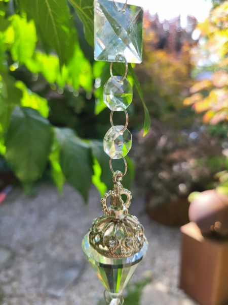 Kristall-Hänger Silex, mit Krönchen, Glas, groß
