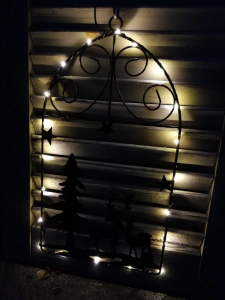 LED Fenster Hirsch