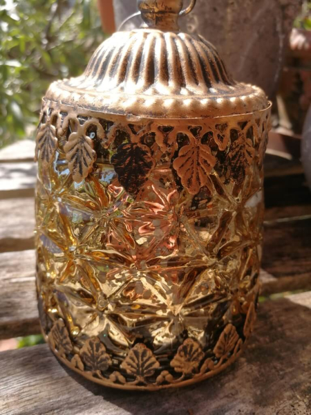 LED Windlicht Samarkant, gold
