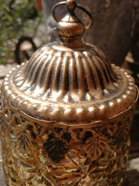 LED Windlicht Samarkant, gold