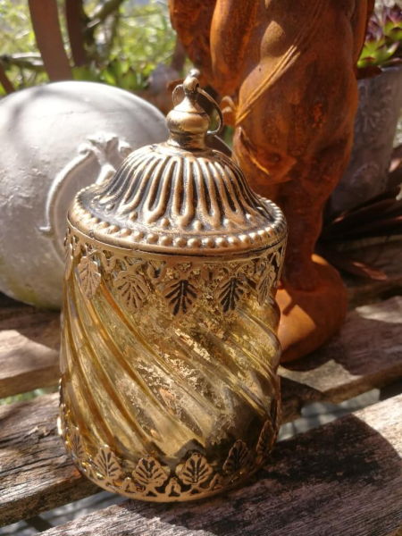 LED Windlicht Samarkant, gold