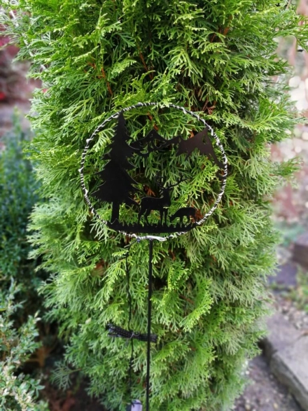 LED Gartenstecker, Reh fressend