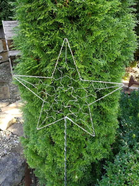 LED Gartenstecker Stern mit Sternen