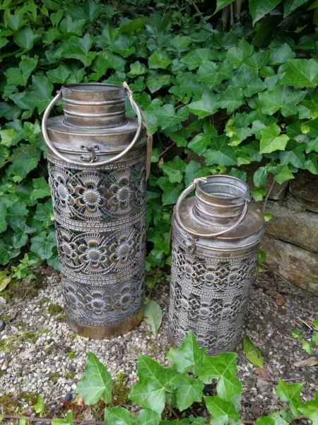 Windlicht Lento, vintage-antikgold