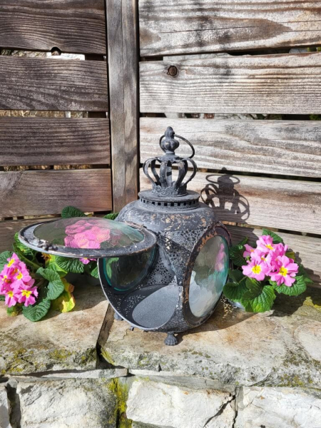 Metall Laterne Xavier, antikschwarz