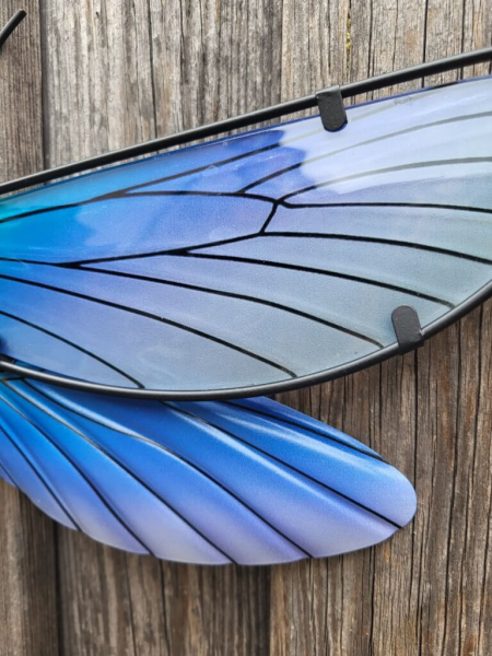 Boho Libelle zum Hängen, Glas-Metall, türkis