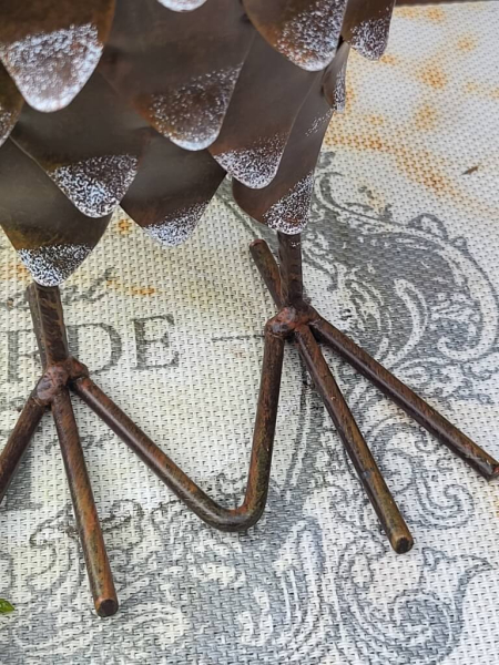 Metall Eule Erwin zum Stellen, 3D