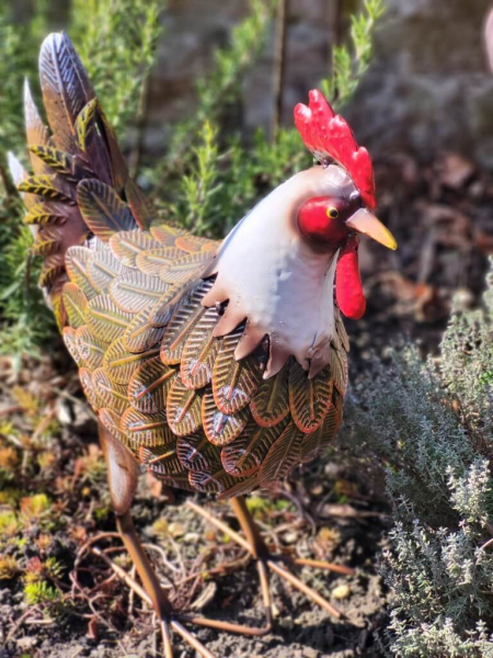 Metall Henne Hedwig zum Stellen