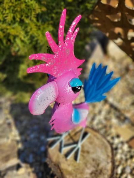 Metall Vogel Jekyll, pink
