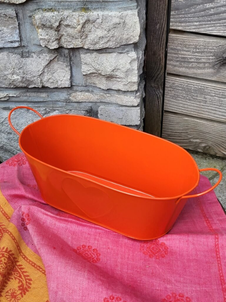 Metallschale Stellina oval, orange