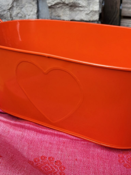 Metallschale Stellina oval, orange