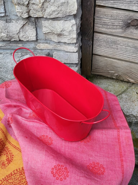 Metallschale Stellina oval, rot