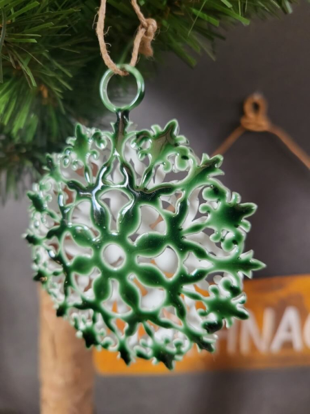 Metall Weihnachtshänger Amara, grün