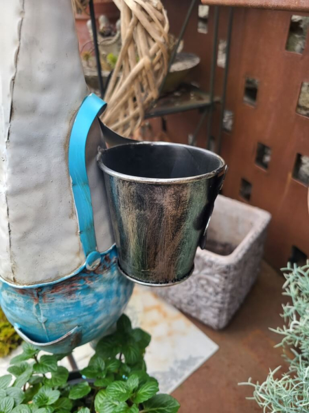 Metall Hahn Leopold zum Bepflanzen