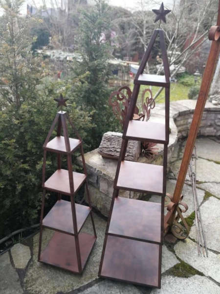 Metall Dekoregal Joule, dunkelbraun
