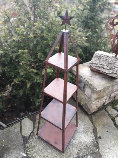 Metall Dekoregal Joule, dunkelbraun