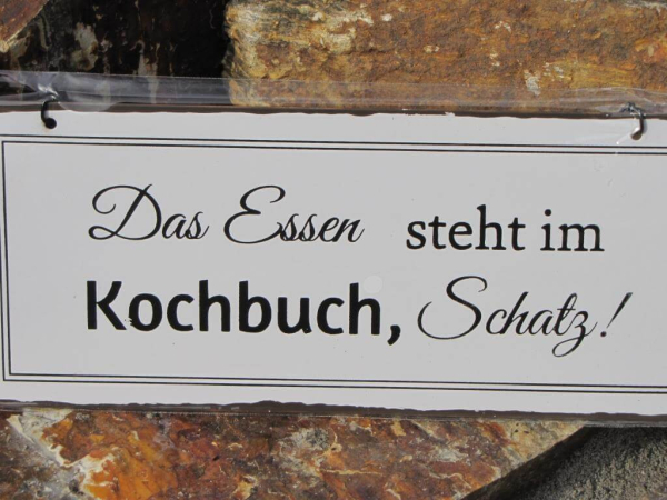 Shabby Chic Metallspruchschilder Kochbuch