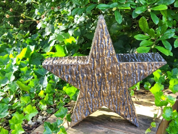 Metallstern zum Stellen, schwarz-gold