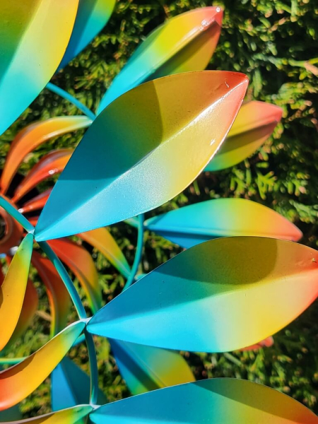 Metallwindrad Sonne doppelt, bunt