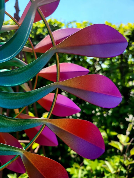 Metallwindrad Sonne doppelt, pink