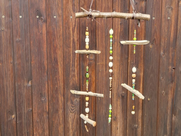 Mobile Treibholz, Boho-Green