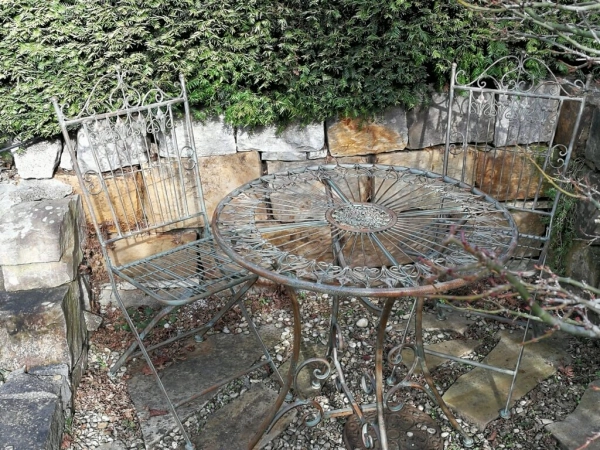 Gartenmöbelset Figaro, antik-grün