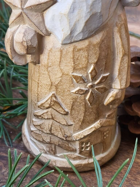 Nikolaus Davin mit Stern, natur, Polyresin