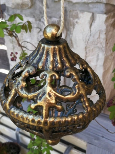 Ornamentkugel Ilaria, altgold