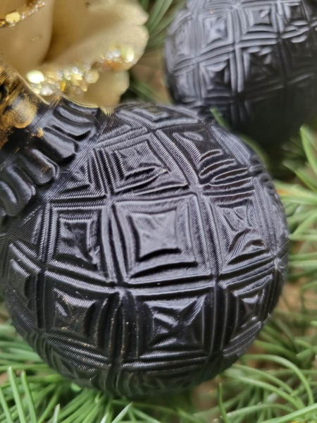 Christbaumkugel Outdoor Noir, mit Hirschkopf gold