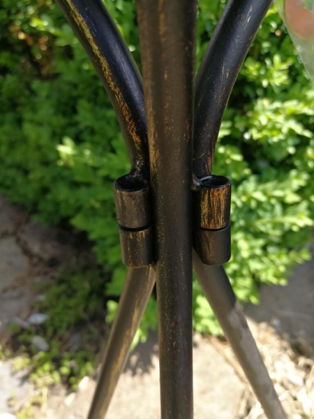 Pflanzschale mit Vogel, schwarz-patiniert