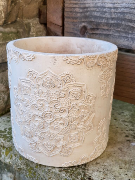 Pflanztopf Capitano, antik-weiss