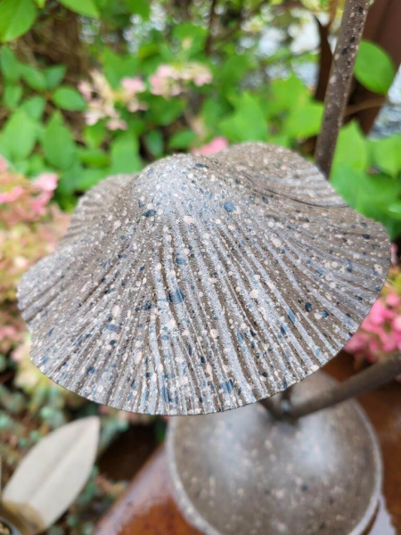 3D Pilzgruppe Paddy zum Stellen, Edelrostoptik