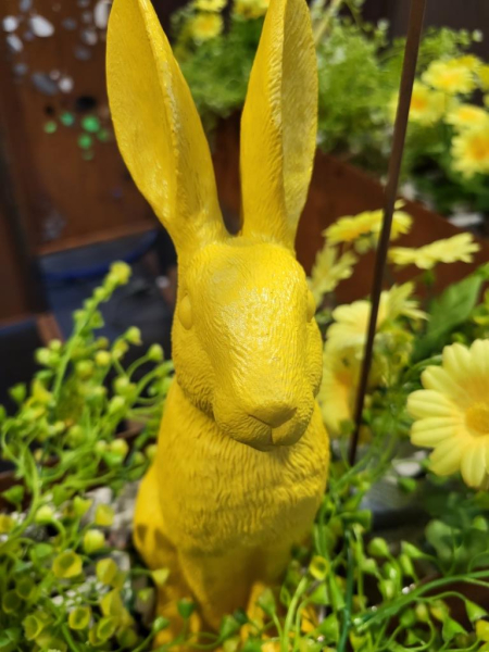 Dekohase Gelb, beflockt, klein