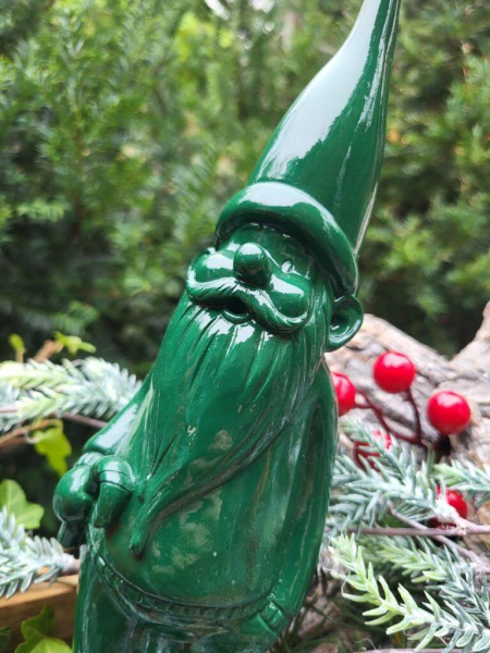 Weihnachtszwerg Polyresin, grün