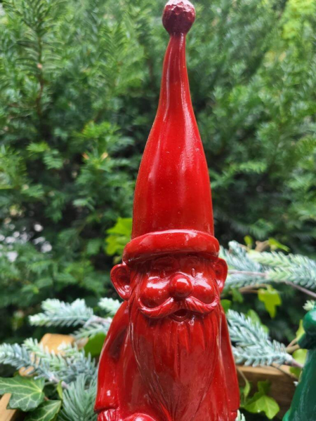 Weihnachtszwerg Polyresin, rot