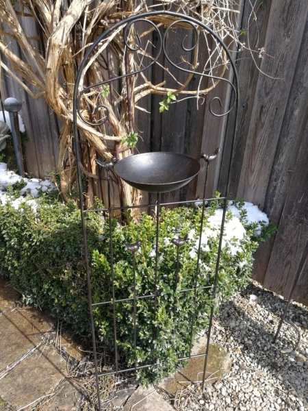 Rankgitter Vögel, inkl. Vogeltränke, schwarz