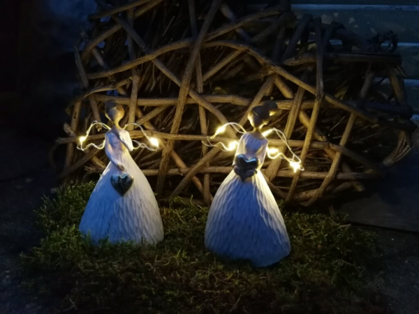 LED Engel Sonni, Herz hängend