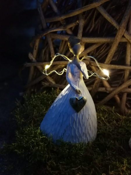 LED Engel Sonni, Herz hängend