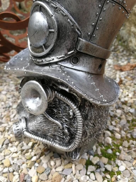 Steampunk Katzenkopf Fidelia aus Polyresin