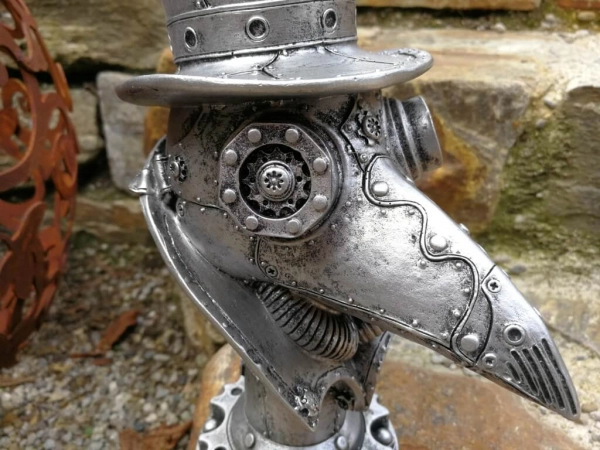 Steampunk Krähenkopf Raymond aus Polyresin