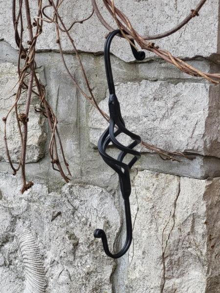S-Haken Gaspari für Hängeköbe, schwarz