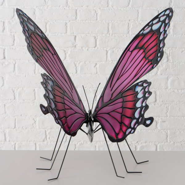 Metall Schmetterling Floriana, pink