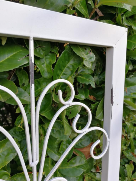 ShabbyChic Dekotüre, Metall, weiß