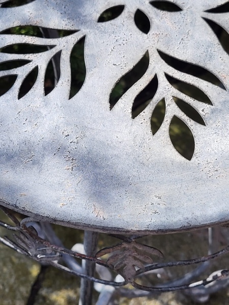 Shabby Chic Beistelltisch Karin rund, grau