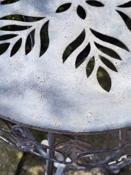 Shabby Chic Beistelltisch Karin rund, grau
