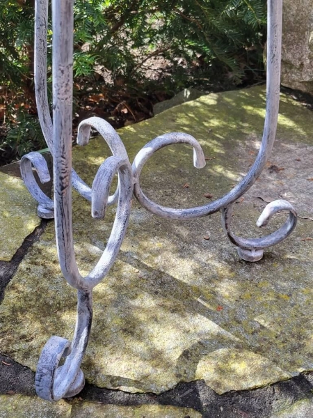 Shabby Chic Beistelltisch Karin rund, grau