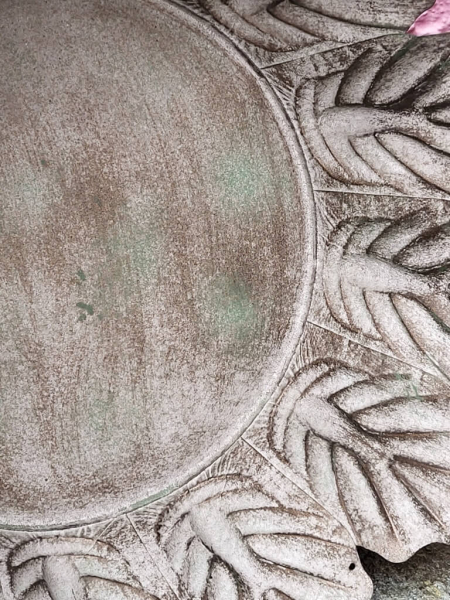 Shabby Chic Schale Blätter auf Ständer