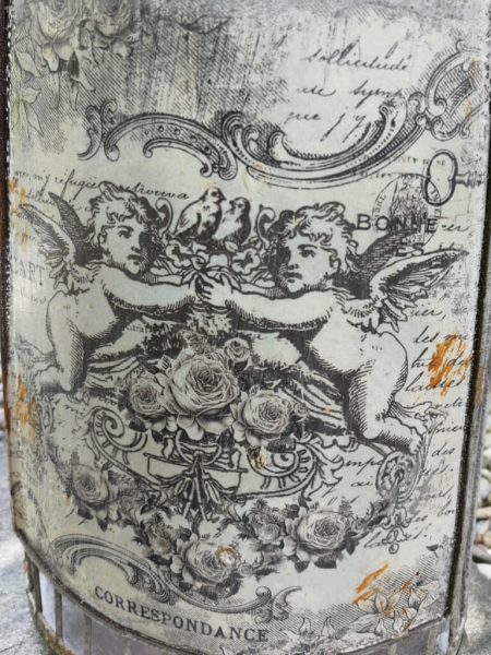 Dekoengel Elisabeth mit Schneeflockenstab, grau